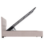 ΚΡΕΒΑΤΙ ΜΕ ΑΠΟΘ.ΧΩΡΟ FB9631.32 ΜΠΕΖ ΥΦΑΣΜΑ- ΓΙΑ ΣΤΡΩΜΑ 160x200εκ - Image 5