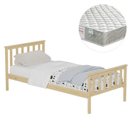 ΚΡΕΒΑΤΙ ΠΑΙΔΙΚΟ ΜΕ ΣΤΡΩΜΑ FB921300 ΞΥΛΟ ΠΕΥΚΟΥ ΣΕ ΦΥΣΙΚΟ ΓΙΑ ΣΤΡΩΜΑ 90x190εκ
