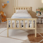 ΚΡΕΒΑΤΙ ΠΑΙΔΙΚΟ ΜΕ ΣΤΡΩΜΑ FB921300 ΞΥΛΟ ΠΕΥΚΟΥ ΣΕ ΦΥΣΙΚΟ ΓΙΑ ΣΤΡΩΜΑ 90x190εκ - Image 5