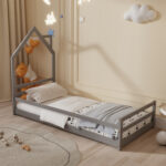 ΚΡΕΒΑΤΙ ΠΑΙΔΙΚΟ ΜΕ ΣΤΡΩΜΑ FB921301.01 ΞΥΛΟ ΠΕΥΚΟΥ ΣΕ ΓΚΡΙ--ΣΤΡΩΜΑ 90x190εκ - Image 2