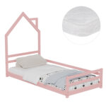 ΚΡΕΒΑΤΙ ΠΑΙΔΙΚΟ ΜΕ ΣΤΡΩΜΑ FB921301.02 ΞΥΛΟ ΠΕΥΚΟΥ ΣΕ ΡΟΖ--ΣΤΡΩΜΑ 90x190εκ
