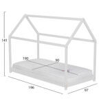 ΚΡΕΒΑΤΙ ΠΑΙΔΙΚΟ ΜΕ ΣΤΡΩΜΑ FB921302.01 ΞΥΛΟ ΠΕΥΚΟΥ ΣΕ ΛΕΥΚΟ--ΣΤΡΩΜΑ 90x190εκ - Image 3