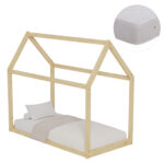 ΚΡΕΒΑΤΙ ΠΑΙΔΙΚΟ ΜΕ ΣΤΡΩΜΑ FB921303 ΞΥΛΟ ΠΕΥΚΟΥ ΣΕ ΦΥΣΙΚΟ--ΣΤΡΩΜΑ 70x140εκ