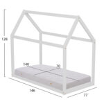 ΚΡΕΒΑΤΙ ΠΑΙΔΙΚΟ ΜΕ ΣΤΡΩΜΑ FB921303.01 ΞΥΛΟ ΠΕΥΚΟΥ ΣΕ ΛΕΥΚΟ--ΣΤΡΩΜΑ 70x140εκ - Image 3