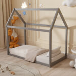 ΚΡΕΒΑΤΙ ΠΑΙΔΙΚΟ ΜΕ ΣΤΡΩΜΑ FB921303.02 ΞΥΛΟ ΠΕΥΚΟΥ ΣΕ ΓΚΡΙ--ΣΤΡΩΜΑ 70x140εκ - Image 2