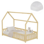 ΚΡΕΒΑΤΙ ΠΑΙΔΙΚΟ ΜΕ ΣΤΡΩΜΑ FB921304 ΞΥΛΟ ΠΕΥΚΟΥ ΣΕ ΦΥΣΙΚΟ--ΣΤΡΩΜΑ 90x190εκ