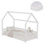 ΚΡΕΒΑΤΙ ΠΑΙΔΙΚΟ ΜΕ ΣΤΡΩΜΑ FB921304.01 ΞΥΛΟ ΠΕΥΚΟΥ ΣΕ ΛΕΥΚΟ--ΣΤΡΩΜΑ 90x190εκ