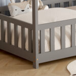 ΚΡΕΒΑΤΙ ΠΑΙΔΙΚΟ ΜΕ ΣΤΡΩΜΑ FB921304.02 ΞΥΛΟ ΠΕΥΚΟΥ ΣΕ ΓΚΡΙ--ΣΤΡΩΜΑ 90x190εκ - Image 8