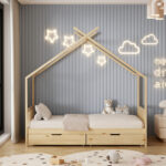 ΚΡΕΒΑΤΙ ΠΑΙΔΙΚΟ ΜΕ ΣΤΡΩΜΑ FB921305 ΞΥΛΟ ΠΕΥΚΟΥ ΣΕ ΦΥΣΙΚΟ--ΣΤΡΩΜΑ 90x190εκ - Image 5