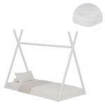 ΚΡΕΒΑΤΙ ΠΑΙΔΙΚΟ ΜΕ ΣΤΡΩΜΑ FB921306.01 ΞΥΛΟ ΠΕΥΚΟΥ ΣΕ ΛΕΥΚΟ--ΣΤΡΩΜΑ 90x190εκ