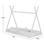 ΚΡΕΒΑΤΙ ΠΑΙΔΙΚΟ ΜΕ ΣΤΡΩΜΑ FB921306.01 ΞΥΛΟ ΠΕΥΚΟΥ ΣΕ ΛΕΥΚΟ--ΣΤΡΩΜΑ 90x190εκ - Image 3