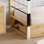 ΚΡΕΒΑΤΙ ΠΑΙΔΙΚΟ ΜΕ ΣΤΡΩΜΑ FB921309 ΠΕΥΚΟ ΦΥΣΙΚΟ-ΛΕΥΚΟ-ΜΑΥΡΟ--ΣΤΡΩΜΑ 90x190εκ - Image 8