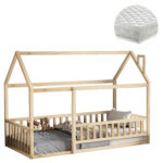 ΚΡΕΒΑΤΙ ΠΑΙΔΙΚΟ ΜΕ ΣΤΡΩΜΑ FB921315 ΞΥΛΟ ΠΕΥΚΟΥ ΣΕ ΦΥΣΙΚΟ--ΣΤΡΩΜΑ 90x190εκ