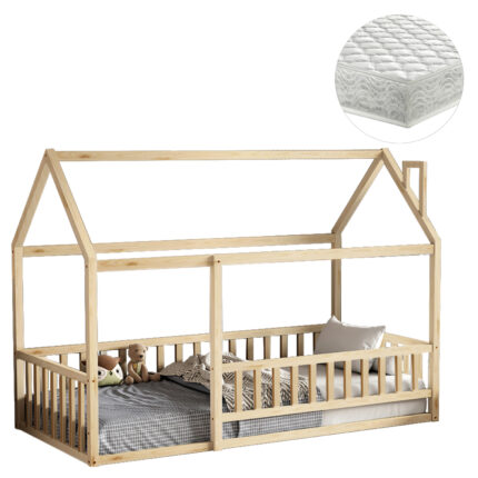 ΚΡΕΒΑΤΙ ΠΑΙΔΙΚΟ ΜΕ ΣΤΡΩΜΑ FB921315 ΞΥΛΟ ΠΕΥΚΟΥ ΣΕ ΦΥΣΙΚΟ--ΣΤΡΩΜΑ 90x190εκ