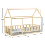 ΚΡΕΒΑΤΙ ΠΑΙΔΙΚΟ ΜΕ ΣΤΡΩΜΑ FB921315 ΞΥΛΟ ΠΕΥΚΟΥ ΣΕ ΦΥΣΙΚΟ--ΣΤΡΩΜΑ 90x190εκ - Image 3