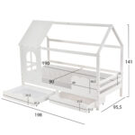 ΚΡΕΒΑΤΙ ΠΑΙΔΙΚΟ ΜΕ ΣΤΡΩΜΑ FB921319 ΞΥΛΟ ΠΕΥΚΟΥ ΣΕ ΛΕΥΚΟ--ΣΤΡΩΜΑ 90x190εκ - Image 3