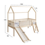 ΚΡΕΒΑΤΙ ΠΑΙΔΙΚΟ ΤΣΟΥΛΗΘΡΑ FB921310 ΠΕΥΚΟ ΣΕ ΦΥΣΙΚΟ--ΜΕ ΣΤΡΩΜΑ 90x190εκ - Image 3