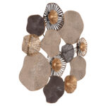 ΜΕΤΑΛΛΙΚΟ ΔΙΑΚΟΣΜΗΤΙΚΟ ΤΟΙΧΟΥ FB97163 ΚΑΦΕ ΕΚΡΟΥ ΧΡΥΣΟ 69x8x69Y εκ. - Image 6