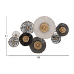 ΜΕΤΑΛΛΙΚΟ ΔΙΑΚΟΣΜΗΤΙΚΟ ΤΟΙΧΟΥ FB97170 ΓΚΡΙ ΕΚΡΟΥ ΧΡΥΣΟ 88x7x51Y εκ. - Image 2