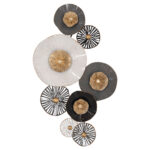 ΜΕΤΑΛΛΙΚΟ ΔΙΑΚΟΣΜΗΤΙΚΟ ΤΟΙΧΟΥ FB97170 ΓΚΡΙ ΕΚΡΟΥ ΧΡΥΣΟ 88x7x51Y εκ. - Image 3