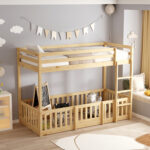 ΠΑΙΔΙΚΗ ΚΟΥΚΕΤΑ τ.MONTESSORI ΜΕ ΠΑΡΚΑΚΙ FB9703.01 ΞΥΛΟ ΠΕΥΚΟΥ ΦΥΣΙΚΟ ΓΙΑ 190x90εκ - Image 2