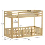 ΠΑΙΔΙΚΗ ΚΟΥΚΕΤΑ τ.MONTESSORI ΜΕ ΠΑΡΚΑΚΙ FB9703.01 ΞΥΛΟ ΠΕΥΚΟΥ ΦΥΣΙΚΟ ΓΙΑ 190x90εκ - Image 3