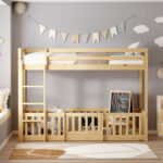 ΠΑΙΔΙΚΗ ΚΟΥΚΕΤΑ τ.MONTESSORI ΜΕ ΠΑΡΚΑΚΙ FB9703.01 ΞΥΛΟ ΠΕΥΚΟΥ ΦΥΣΙΚΟ ΓΙΑ 190x90εκ - Image 4