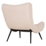 ΠΟΛΥΘΡΟΝΑ FB99605.06 ΕΚΡΟΥ ΜΠΟΥΚΛΕ ΥΦΑΣΜΑ-ΜΑΥΡΑ ΞΥΛΙΝΑ ΠΟΔΙΑ 97x80x100Υ εκ. - Image 5