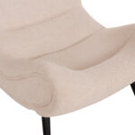 ΠΟΛΥΘΡΟΝΑ FB99605.06 ΕΚΡΟΥ ΜΠΟΥΚΛΕ ΥΦΑΣΜΑ-ΜΑΥΡΑ ΞΥΛΙΝΑ ΠΟΔΙΑ 97x80x100Υ εκ. - Image 8