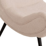 ΠΟΛΥΘΡΟΝΑ FB99605.06 ΕΚΡΟΥ ΜΠΟΥΚΛΕ ΥΦΑΣΜΑ-ΜΑΥΡΑ ΞΥΛΙΝΑ ΠΟΔΙΑ 97x80x100Υ εκ. - Image 9