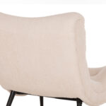 ΠΟΛΥΘΡΟΝΑ FB99605.06 ΕΚΡΟΥ ΜΠΟΥΚΛΕ ΥΦΑΣΜΑ-ΜΑΥΡΑ ΞΥΛΙΝΑ ΠΟΔΙΑ 97x80x100Υ εκ. - Image 10