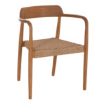 ΠΟΛΥΘΡΟΝΑ ΤΡΑΠΕΖΑΡΙΑΣ FB918350 ΞΥΛΟ TEAK & ΣΧΟΙΝΙ VIRO ΦΥΣΙΚΟ 55x50x71Υεκ.