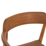 ΠΟΛΥΘΡΟΝΑ ΤΡΑΠΕΖΑΡΙΑΣ FB918350 ΞΥΛΟ TEAK & ΣΧΟΙΝΙ VIRO ΦΥΣΙΚΟ 55x50x71Υεκ. - Image 7