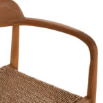 ΠΟΛΥΘΡΟΝΑ ΤΡΑΠΕΖΑΡΙΑΣ FB918350 ΞΥΛΟ TEAK & ΣΧΟΙΝΙ VIRO ΦΥΣΙΚΟ 55x50x71Υεκ. - Image 9