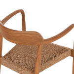 ΠΟΛΥΘΡΟΝΑ ΤΡΑΠΕΖΑΡΙΑΣ FB918350 ΞΥΛΟ TEAK & ΣΧΟΙΝΙ VIRO ΦΥΣΙΚΟ 55x50x71Υεκ. - Image 10