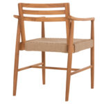 ΠΟΛΥΘΡΟΝΑ ΤΡΑΠΕΖΑΡΙΑΣ FB918351 ΞΥΛΟ TEAK & ΣΧΟΙΝΙ VIRO ΦΥΣΙΚΟ 53,5x60x78Υεκ - Image 5