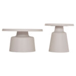 ΣΕΤ 2 ΤΡΑΠΕΖΙΑ ΣΑΛΟΝΙΟY FB918304.01 ΜΕΤΑΛΛΟ ΣΕ ΛΕΥΚΟ Φ49εκ & Φ69εκ - Image 5