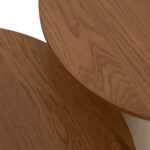 ΣΕΤ 2 ΤΡΑΠΕΖΙΑ ΣΑΛΟΝΙΟΥ FB918308.04 ΜΕΤΑΛΛΟ ΣΑΜΠΑΝΙ--MDF ΣΕ ΦΥΣΙΚΟ Φ50εκ & Φ70εκ - Image 6