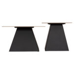 ΣΕΤ 2 ΤΡΑΠΕΖΙΑ ΣΑΛΟΝΙΟΥ FB918311.02 SINTERED STONE ΤΕΤΡΑΓΩΝΟ--ΒΑΣΕΙΣ ΜΑΥΡΕΣ - Image 4