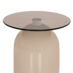 ΣΕΤ 2 ΤΡΑΠΕΖΙΑ ΣΑΛΟΝΙΟΥ FB918313.04 ΜΠΕΖ ΜΕΤΑΛ.ΒΑΣΕΙΣ--ΓΥΑΛΙ Φ50εκ & Φ80εκ - Image 9