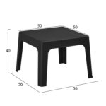 ΣΕΤ 3ΤΜΧ ΠΟΛΥΠΡΟΠΥΛΕΝΙΟΥ FB921267.02 ΤΡΑΠΕΖΑΚΙ & 2 ΠΟΛΥΘΡΟΝΕΣ-ΜΑΥΡΟ - Image 3