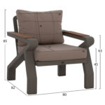 ΣΕΤ ΣΑΛΟΝΙ 4ΤΜΧ ΕΞΩΤΕΡΙΚΟΥ ΧΩΡΟΥ ΑΛΟΥΜΙΝΙΟΥ KAI ΜΑΣΙΦ ΞΥΛΟ ΙΡΟΚΟ FB95885.01 - Image 3