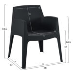 ΣΕΤ ΣΑΛΟΝΙ ΕΞ.ΧΩΡΟΥ 4ΤΜΧ FB921268.02 ΜΑΥΡΟ ΠΟΛΥΠΡΟΠΥΛΕΝΙΟ - Image 3