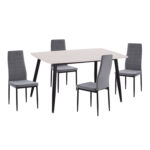 ΣΕΤ ΤΡΑΠΕΖΑΡΙΑΣ 5ΤΜΧ FB921071.03 ΚΕΡΑΜΙΚΟ TOP ΛΕΥΚΟ ΜΑΡΜΑΡΟ--ΒΕΛΟΥΔΟ ΓΚΡΙ