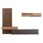 ΣΥΝΘΕΣΗ ΤΗΛΕΟΡΑΣΗΣ FB918076.02 ΜΕΛΑΜΙΝΗ ΣΕ ΣΟΝΑΜΑ-ΣΚΟΥΡΟ ΓΚΡΙ 249.5x42.2x199.5Υεκ - Image 4