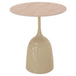 ΤΡΑΠΕΖΙ ΣΑΛΟΝΙΟΥ FB918317.04 ΒΑΣΗ ΣΑΜΠΑΝΙ--ΚΕΡΑΜΙΚΟ TOP TRAVERTINE STONE Φ50 - Image 9