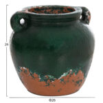 ΔΙΑΚΟΣΜΗΤΙΚΟ ΒΑΖΟ FB94380 ΤΕΡΑΚΟΤΑ ΣΕ ANTIQUE ΠΡΑΣΙΝΗ ΑΠΟΧΡΩΣΗ Φ26Χ26Yεκ. - Image 2