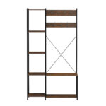 ΕΠΙΠΛΟ ΕΙΣΟΔΟΥ/ΑΝΟΙΧΤΗ ΝΤΟΥΛΑΠΑ FB918083 ΜΕΤΑΛΛΟ ΜΑΥΡΟ-ΜΕΛΑΜΙΝΗ ΚΑΦΕ 100x46x180Υεκ. - Image 3