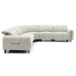 ΓΩΝΙΑΚΟΣ ΚΑΝΑΠΕΣ ΜΕ RECLINE FB93290.02 ΜΠΕΖ ΥΦΑΣΜΑ 293x293x98Υεκ. - Image 4