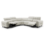 ΓΩΝΙΑΚΟΣ ΚΑΝΑΠΕΣ ΜΕ RECLINE FB93290.02 ΜΠΕΖ ΥΦΑΣΜΑ 293x293x98Υεκ. - Image 8